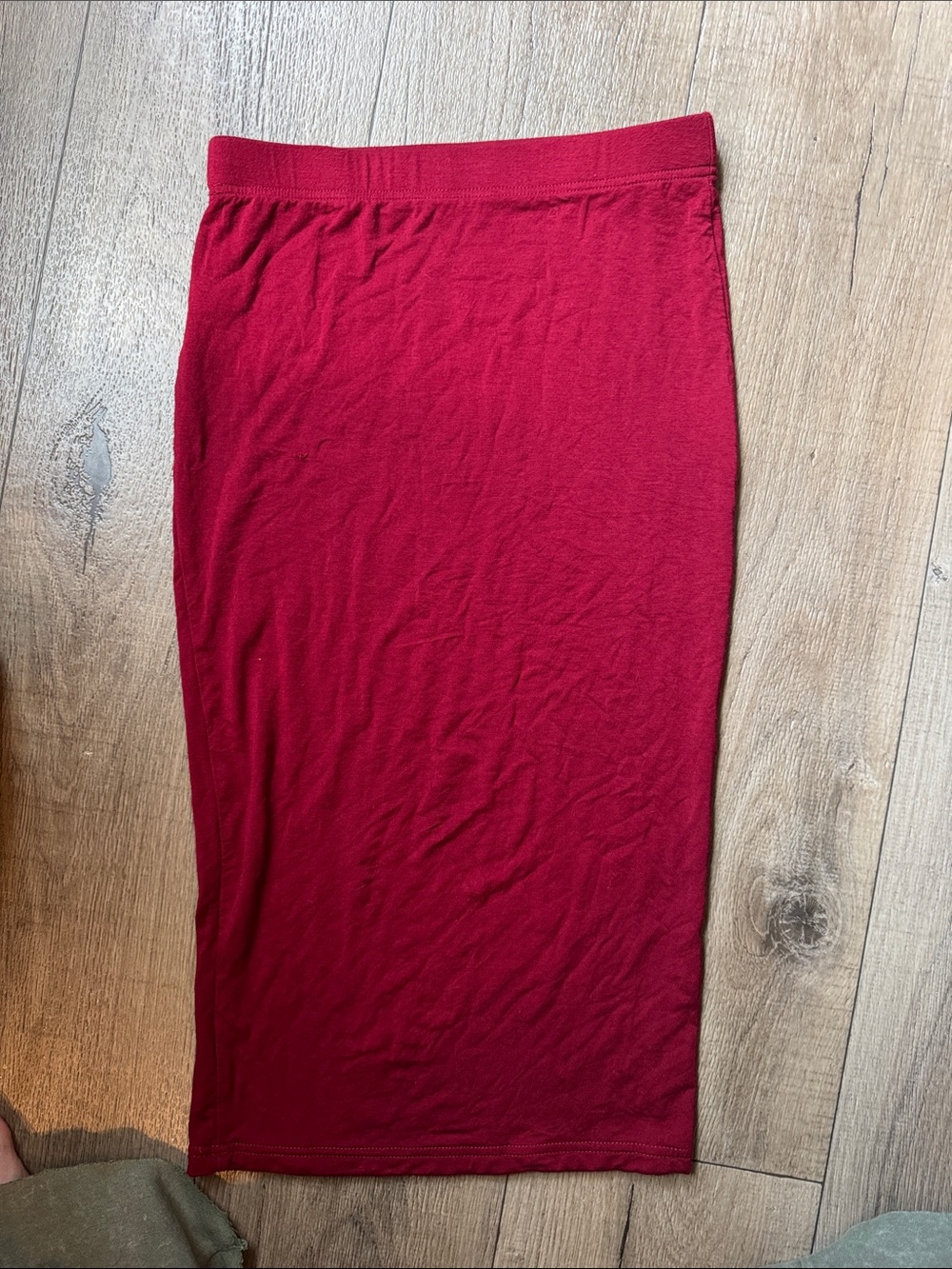 Bamboo dark Red Pencil Skirt